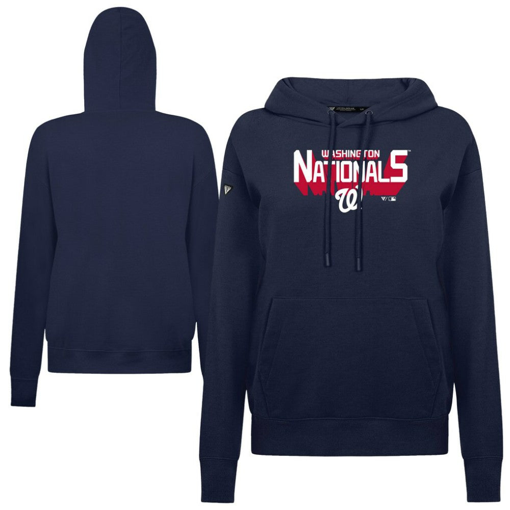Washington Nationals Levelwear Women's Adorn Retro 3D Pullover Hoodie | MLB Shop