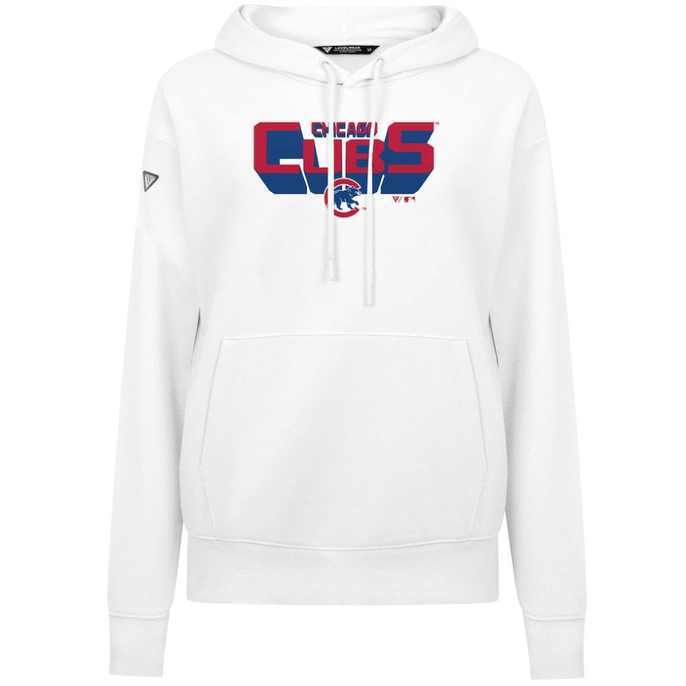 Chicago Cubs Levelwear Women's Adorn Retro 3D Pullover Hoodie | MLB Shop