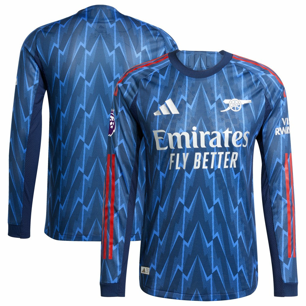 Arsenal 2025/26 Away Long Sleeve Jersey with Patch Blue - Adidas