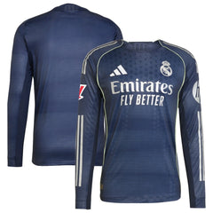 Real Madrid 2025/26 Away Long Sleeve Jersey Blue - Adidas