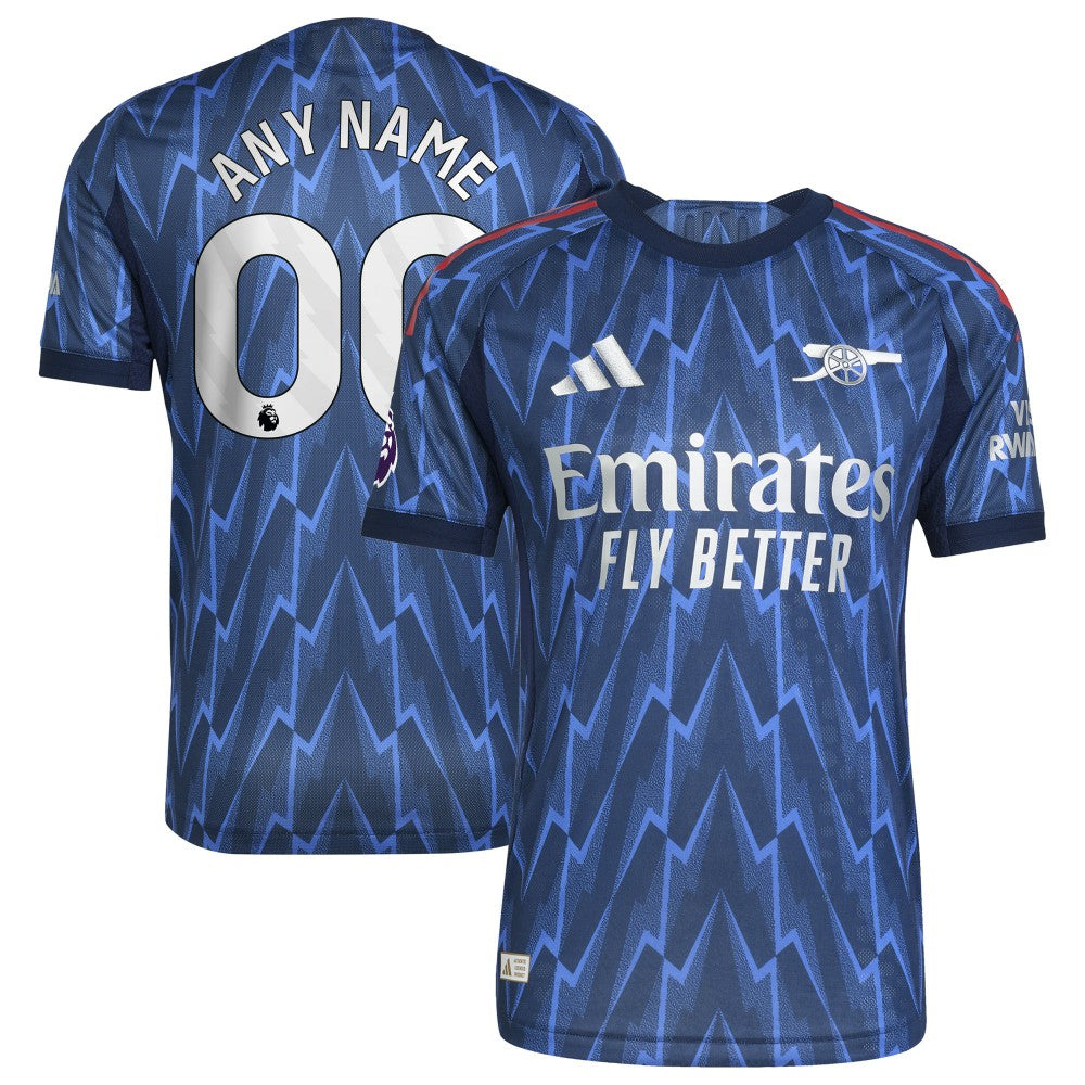Arsenal 2025/26 Away Custom Jersey Blue - Adidas