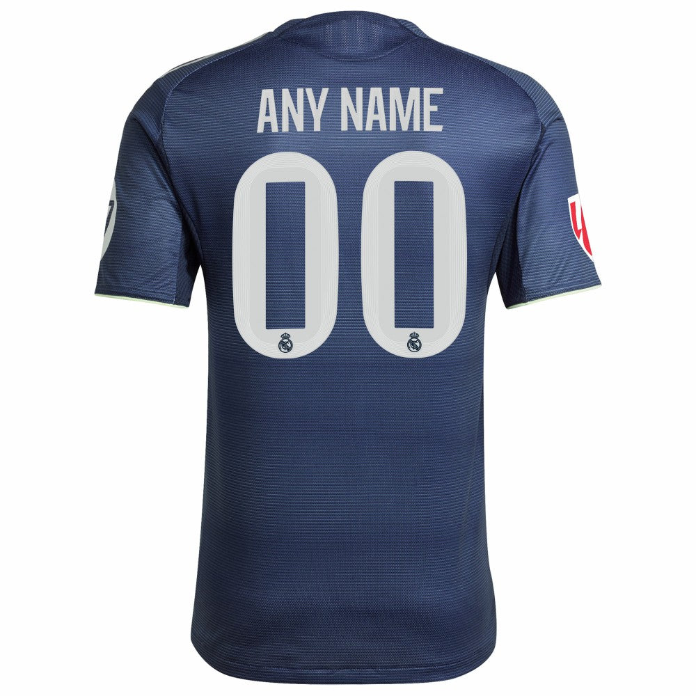Real Madrid 2025/26 Away Custom Jersey Blue - Adidas