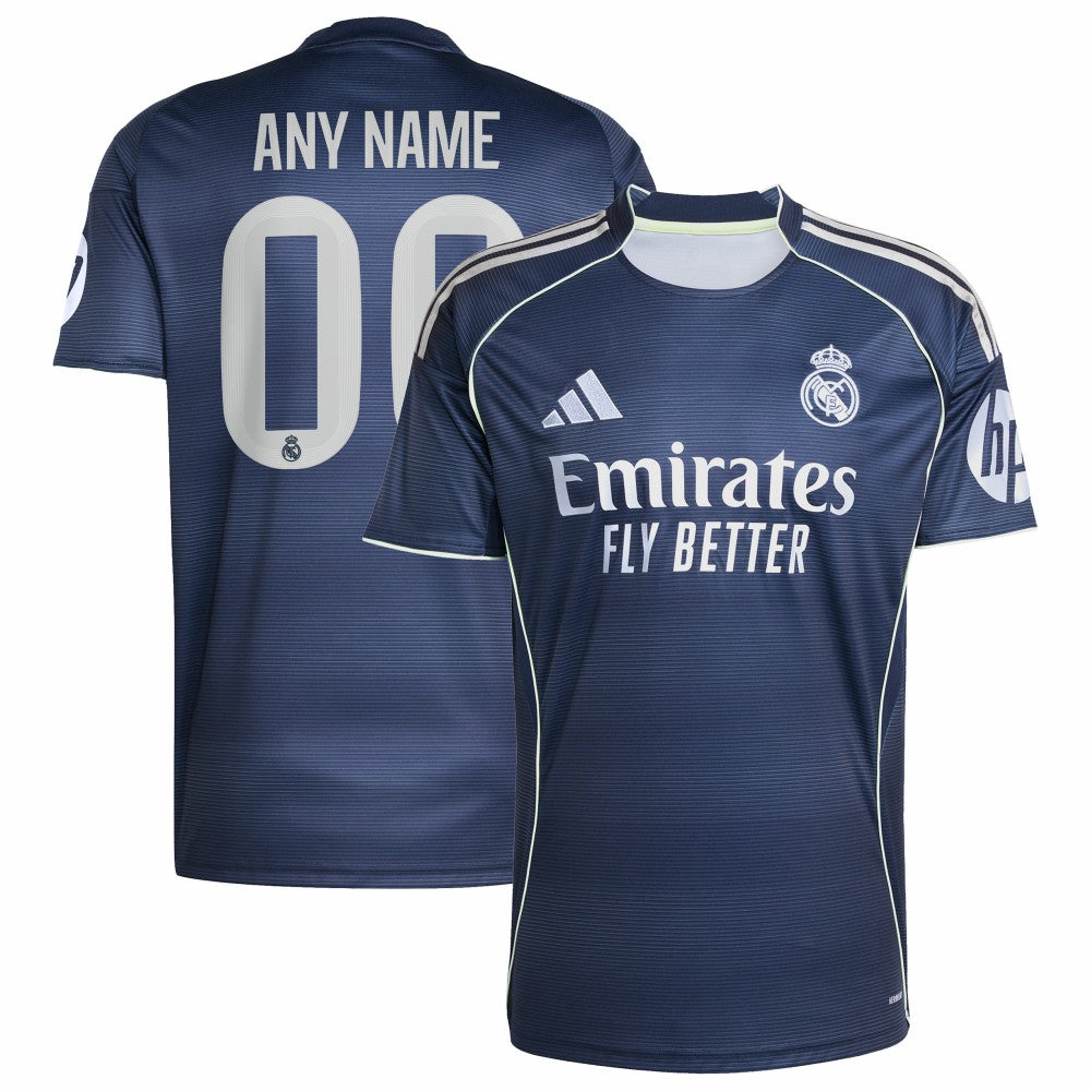 Real Madrid 2025/26 Away Replica Custom Jersey Blue - Adidas