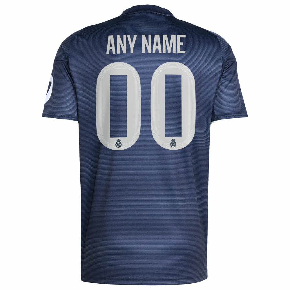 Real Madrid 2025/26 Away Replica Custom Jersey Blue - Adidas