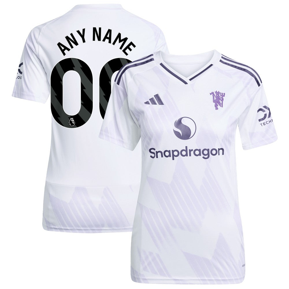 Manchester United Women's 2025/26 Away Replica Custom Jersey White - Adidas