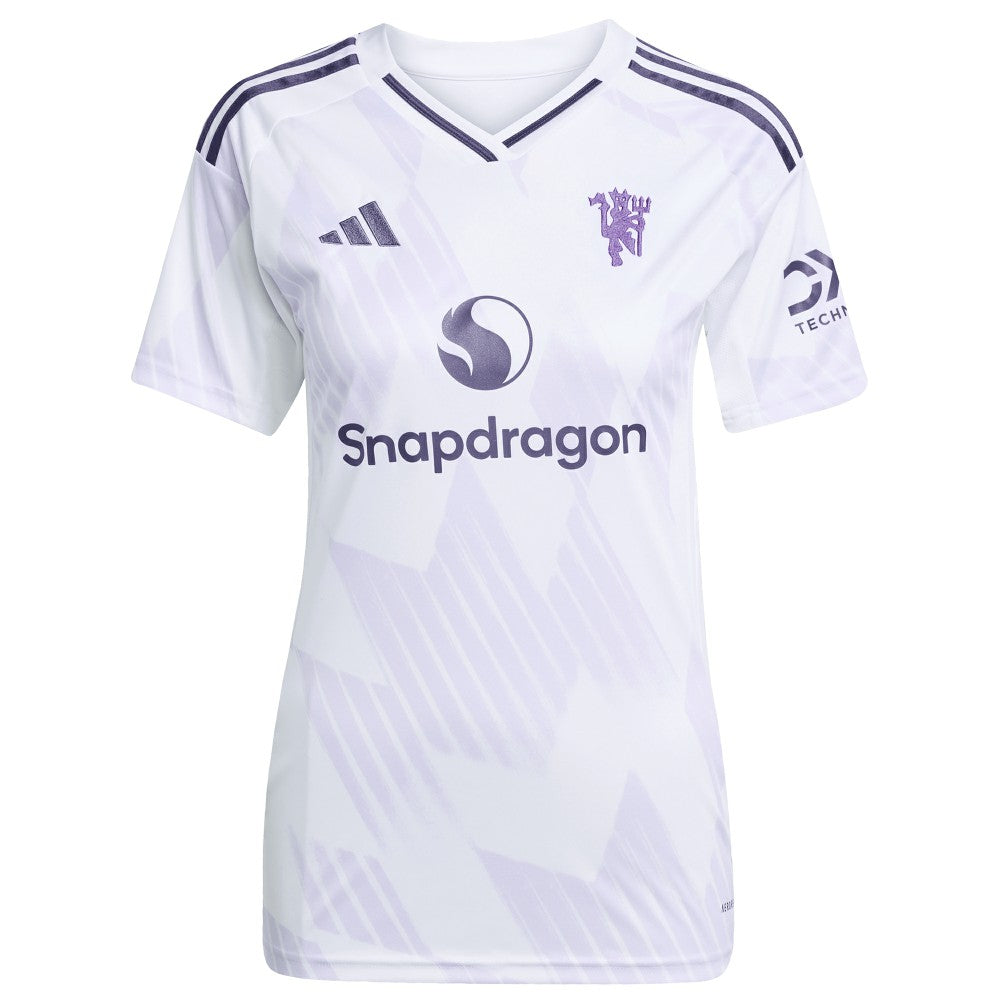 Manchester United Women's 2025/26 Away Replica Custom Jersey White - Adidas