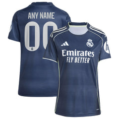 Real Madrid Women's 2025/26 Away Replica Custom Jersey Blue - Adidas