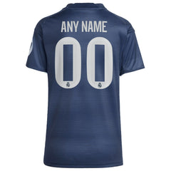 Real Madrid Women's 2025/26 Away Replica Custom Jersey Blue - Adidas