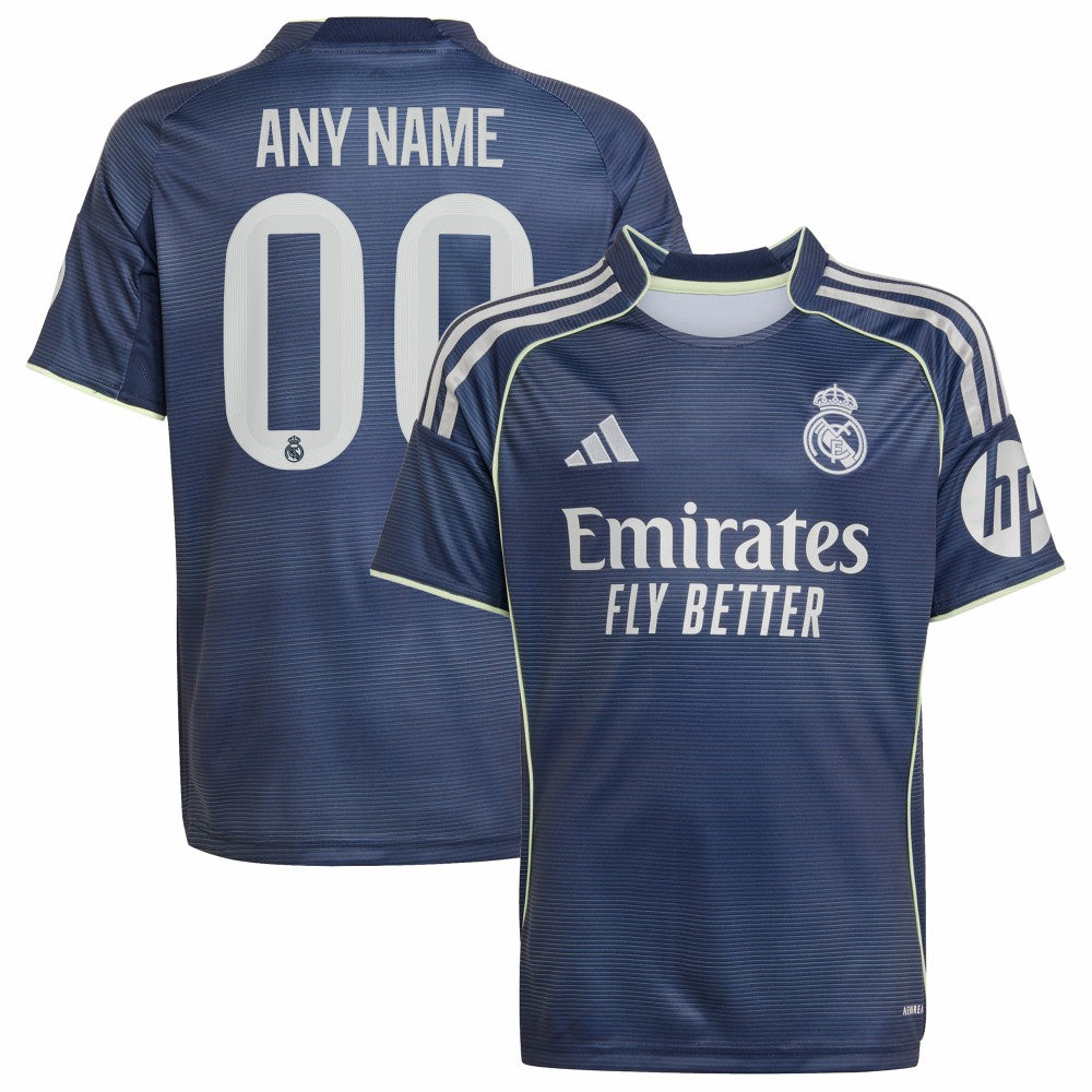 Real Madrid Youth 2025/26 Away Replica Custom Jersey Blue - Adidas