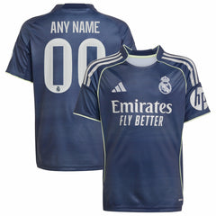 Real Madrid Youth 2025/26 Away Replica Custom Jersey Blue - Adidas