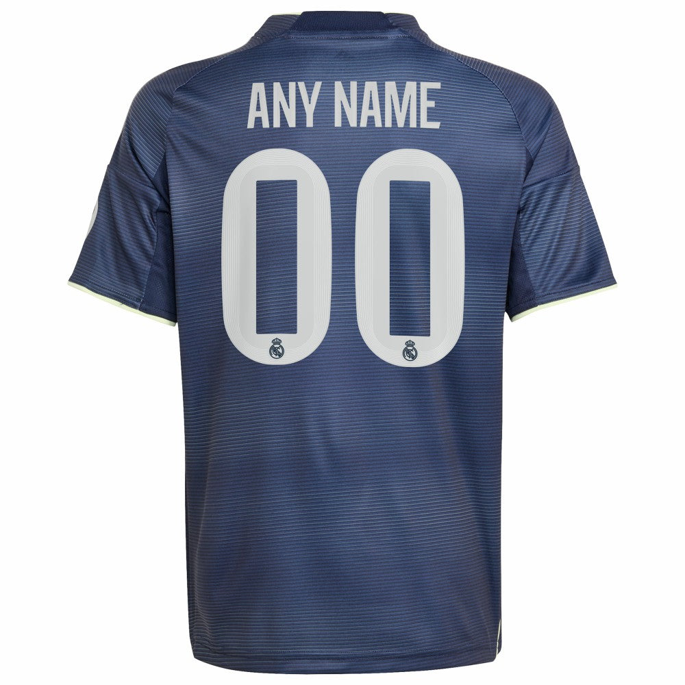 Real Madrid Youth 2025/26 Away Replica Custom Jersey Blue - Adidas