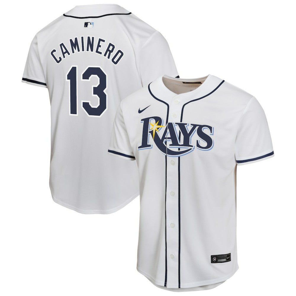 Junior Caminero Tampa Bay Rays Nike Youth Home Player Game Jersey | MLB Outlet