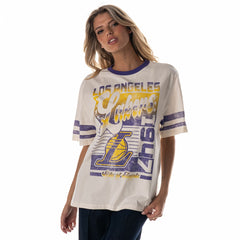 Los Angeles Lakers The Wild Collective Women's Vintage Drop Shoulder Oversized Boyfriend T-Shirt Online