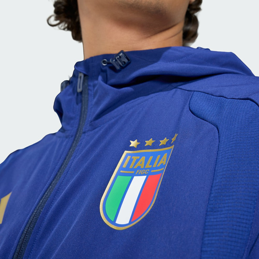 Italy National Team FIFA x World Cup 2026 Full-Zip Travel Windbreaker Jacket Blue - Adidas