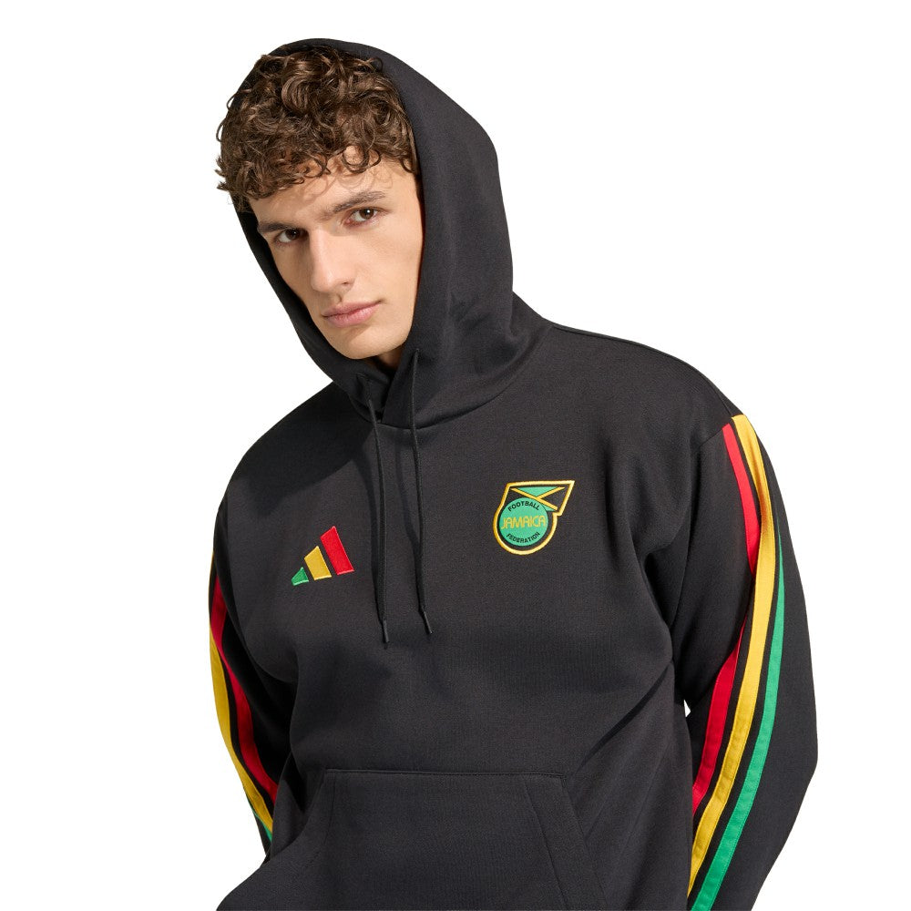 Jamaica National Team Alphaskin Fleece Hoodie Black - Adidas