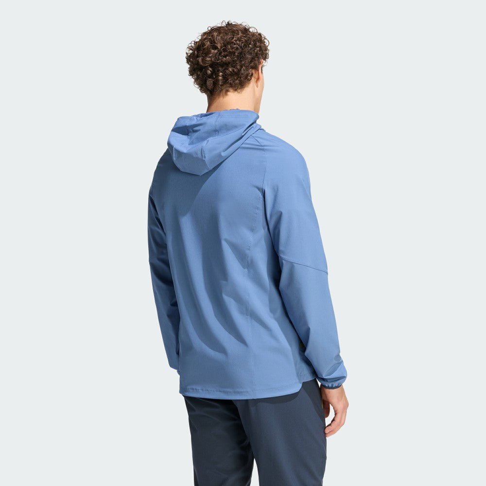 Argentina National Team FIFA x World Cup Tiro Travel Raglan Full-Zip Windbreaker Hoodie Blue - Adidas