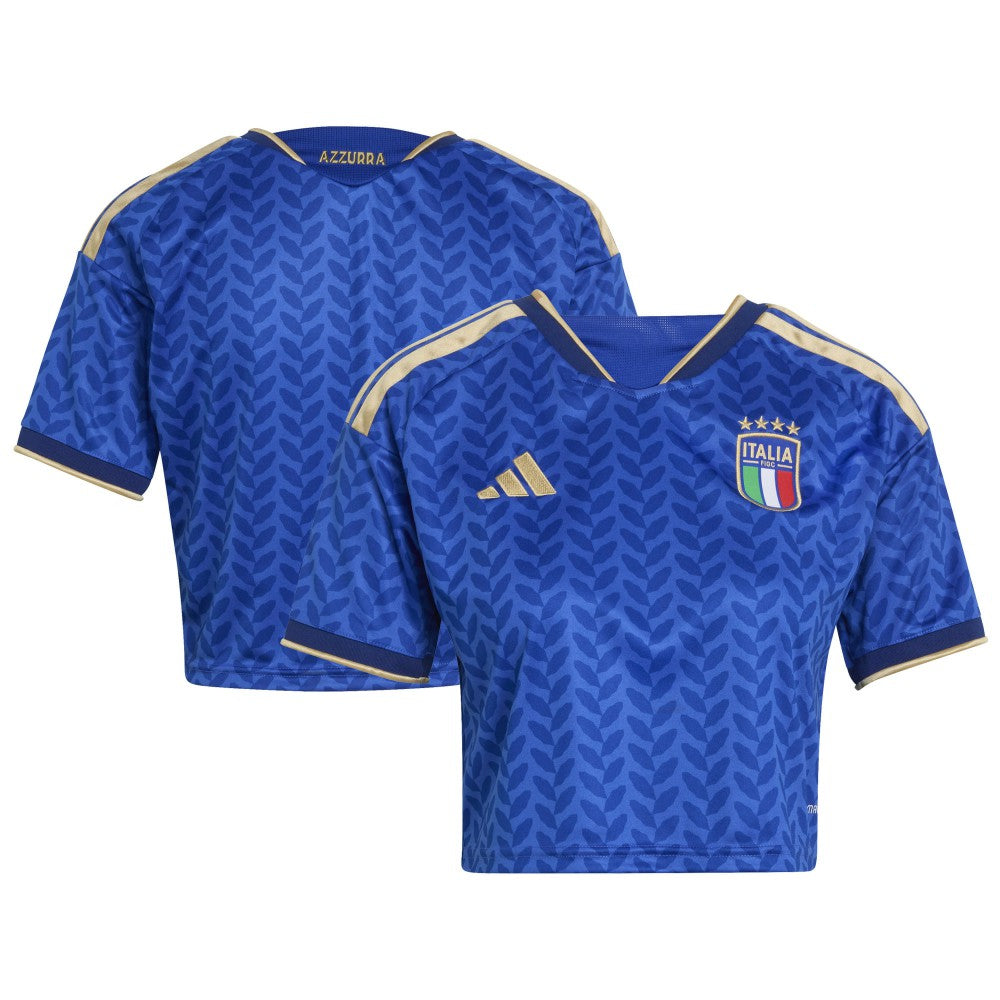 Italy National Team Women's FIFA x World Cup 2026 Home Cropped Replica Jersey Royal - Adidas