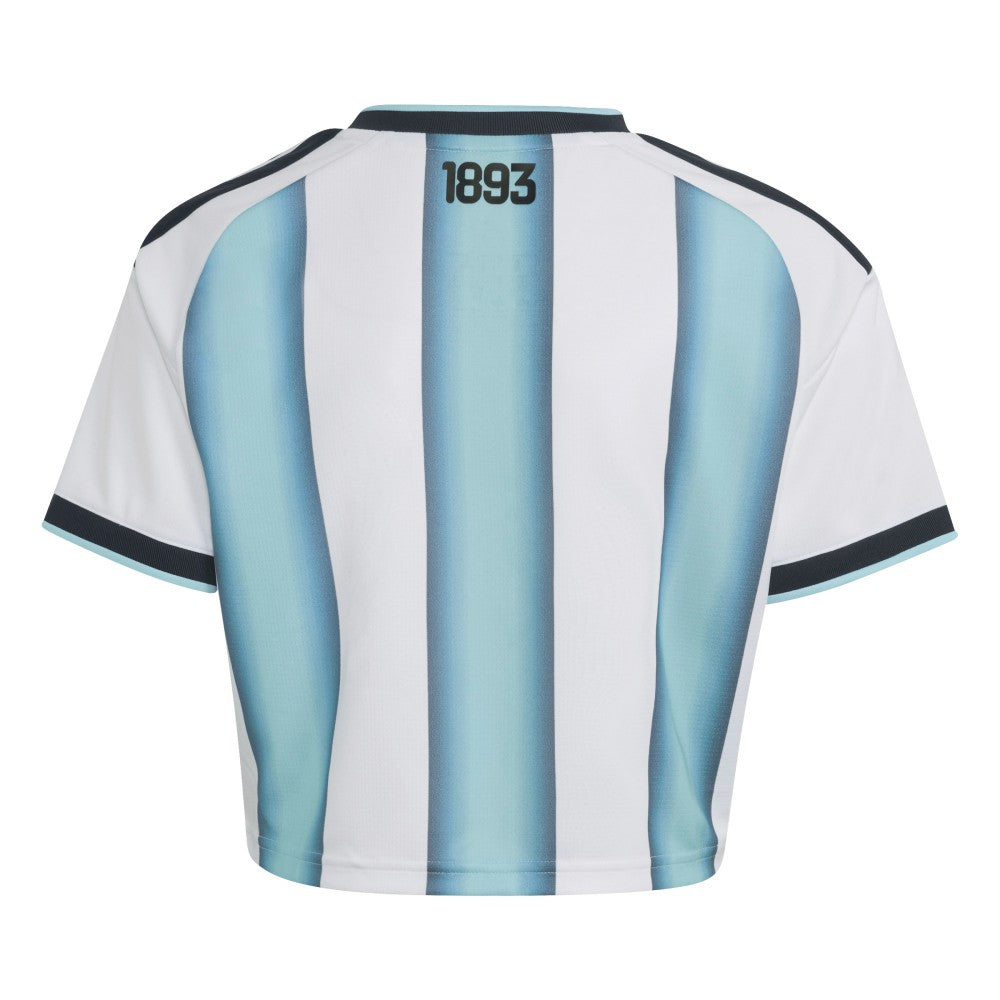 Argentina National Team Women's FIFA x World Cup 2022 Winners Home Cropped Replica Jersey White - Adidas