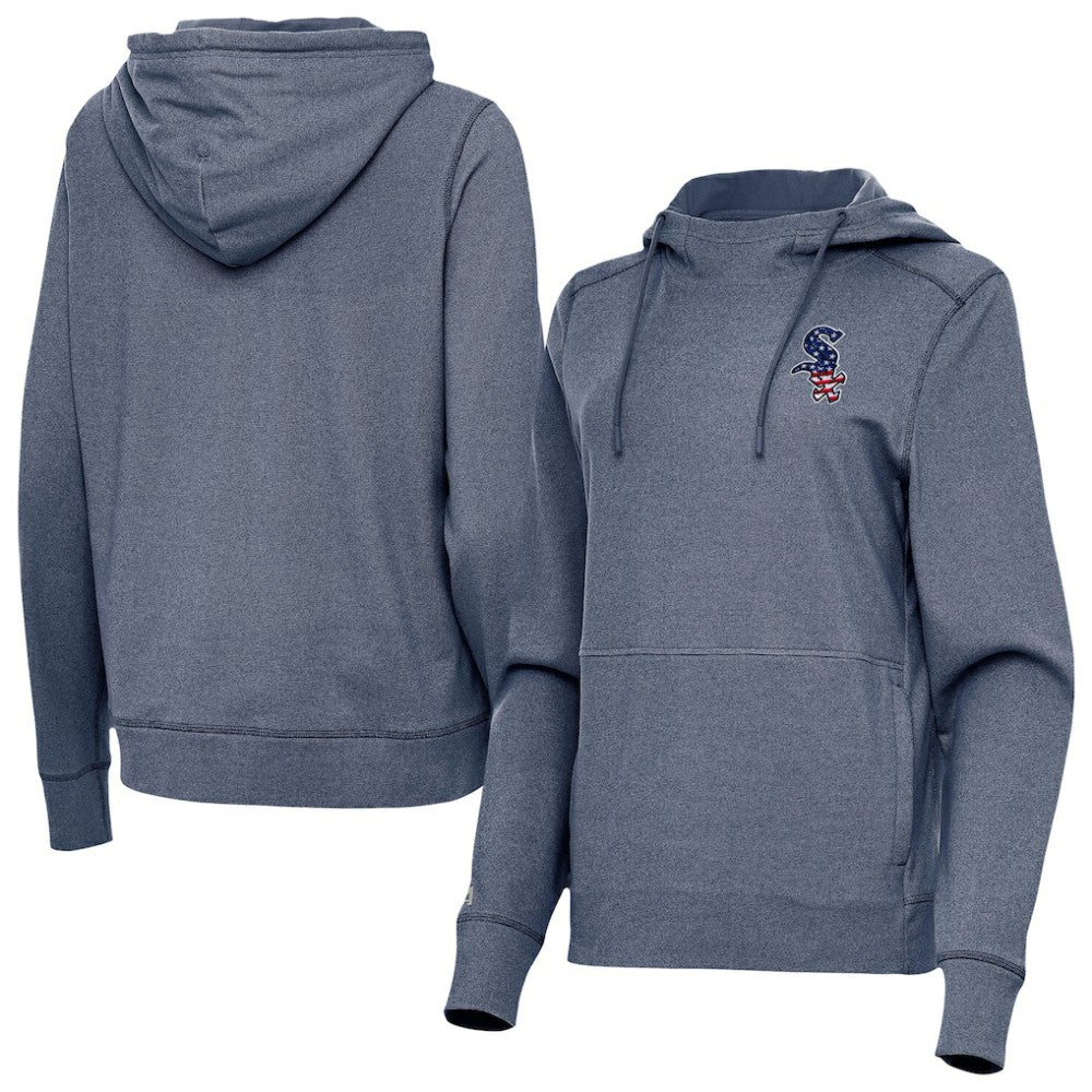 Chicago White Sox Antigua Women's Justice Stars and Stripes Team Logo Pullover Hoodie | MLB Online