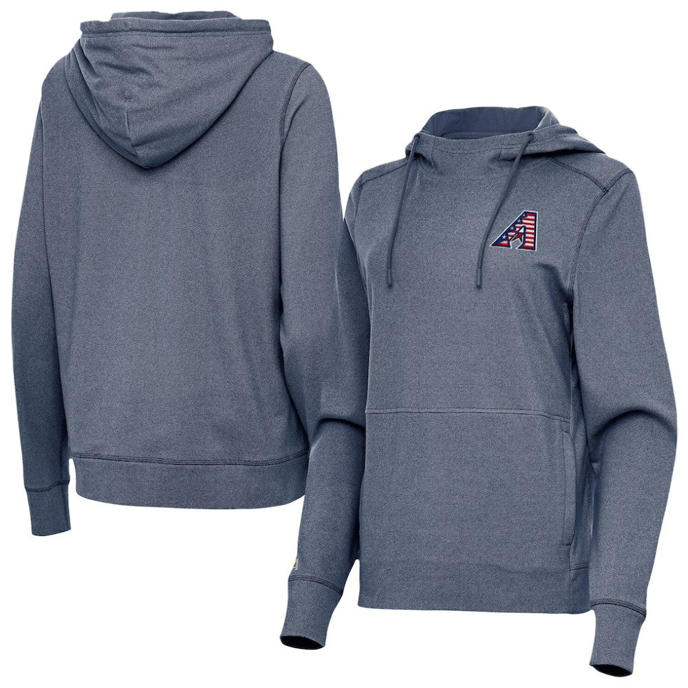 Arizona Diamondbacks Antigua Women's Justice Stars and Stripes Team Logo Pullover Hoodie | MLB On Sale