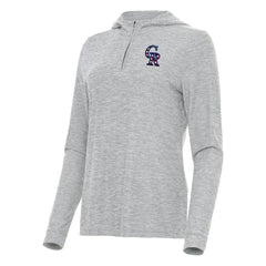 Colorado Rockies Antigua Women's Daybreak Quarter-Zip Hoodie | MLB Shop