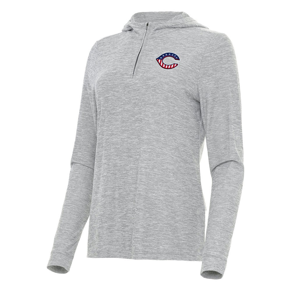 Cincinnati Reds Antigua Women's Daybreak Quarter-Zip Hoodie | MLB Discount