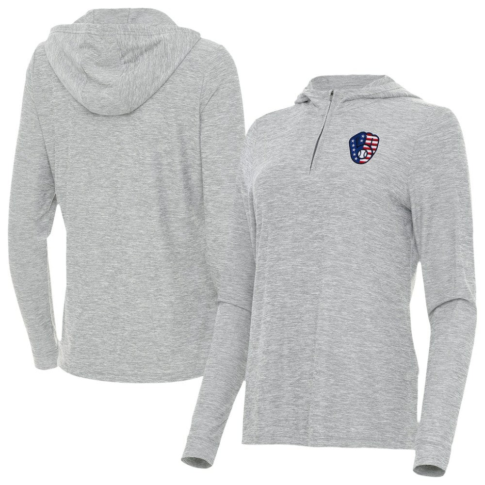 Milwaukee Brewers Antigua Women's Daybreak Quarter-Zip Hoodie | MLB For sale