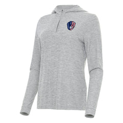 Milwaukee Brewers Antigua Women's Daybreak Quarter-Zip Hoodie | MLB For sale