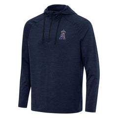 Los Angeles Angels Antigua Spikes Stars and Stripes Team Logo Quarter-Zip Pullover Hoodie | MLB Sale