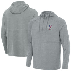 New York Mets Antigua Spikes Stars and Stripes Team Logo Quarter-Zip Pullover Hoodie | MLB Shop