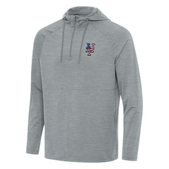 New York Mets Antigua Spikes Stars and Stripes Team Logo Quarter-Zip Pullover Hoodie | MLB Shop
