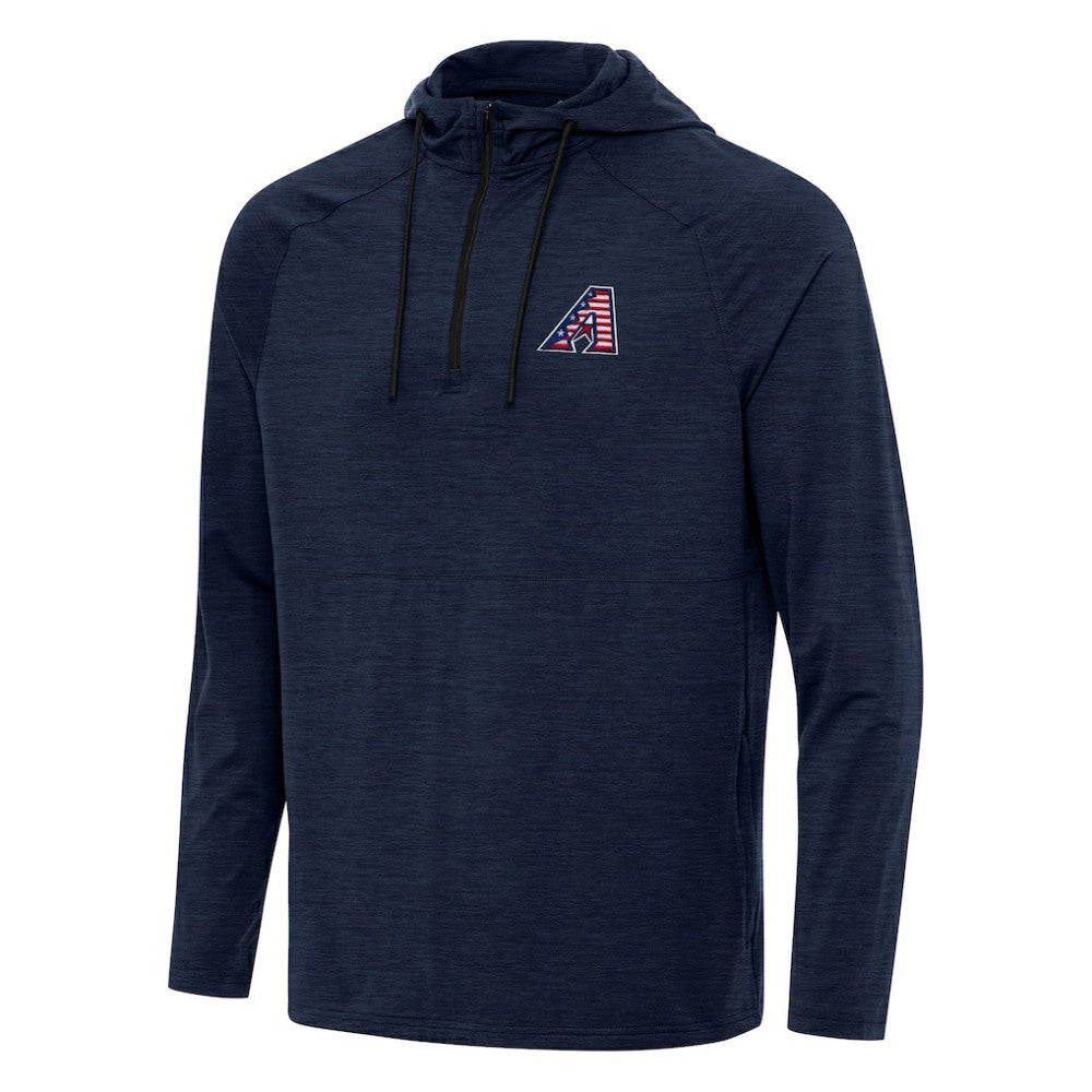 Arizona Diamondbacks Antigua Spikes Stars and Stripes Team Logo Quarter-Zip Pullover Hoodie | MLB Online