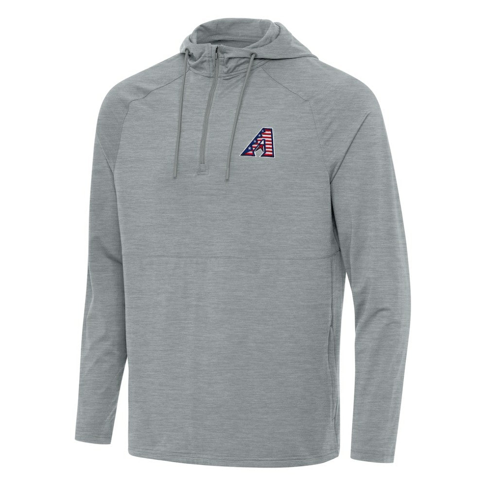 Arizona Diamondbacks Antigua Spikes Stars and Stripes Team Logo Quarter-Zip Pullover Hoodie | MLB For sale