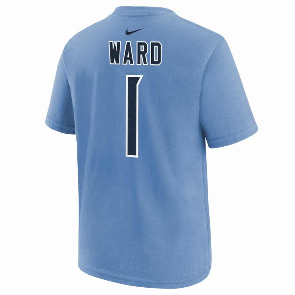 Tennessee Titans Nike Cam Ward  Youth 2025 NFL Draft First Round Pick Name & Number T-Shirt