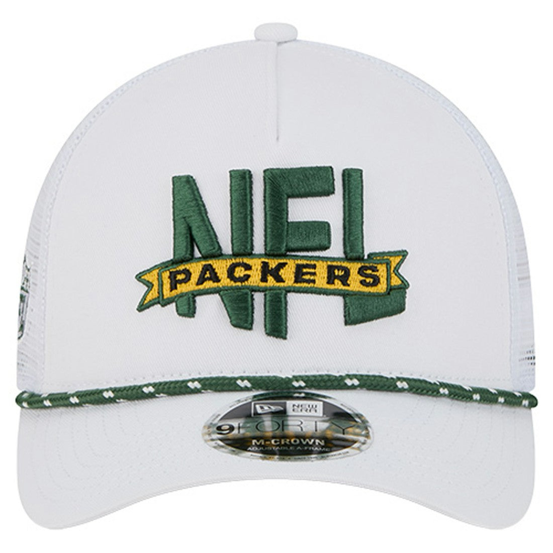 Green Bay Packers New Era NFL 9FORTY A-Frame M-Crown Adjustable Trucker Hat