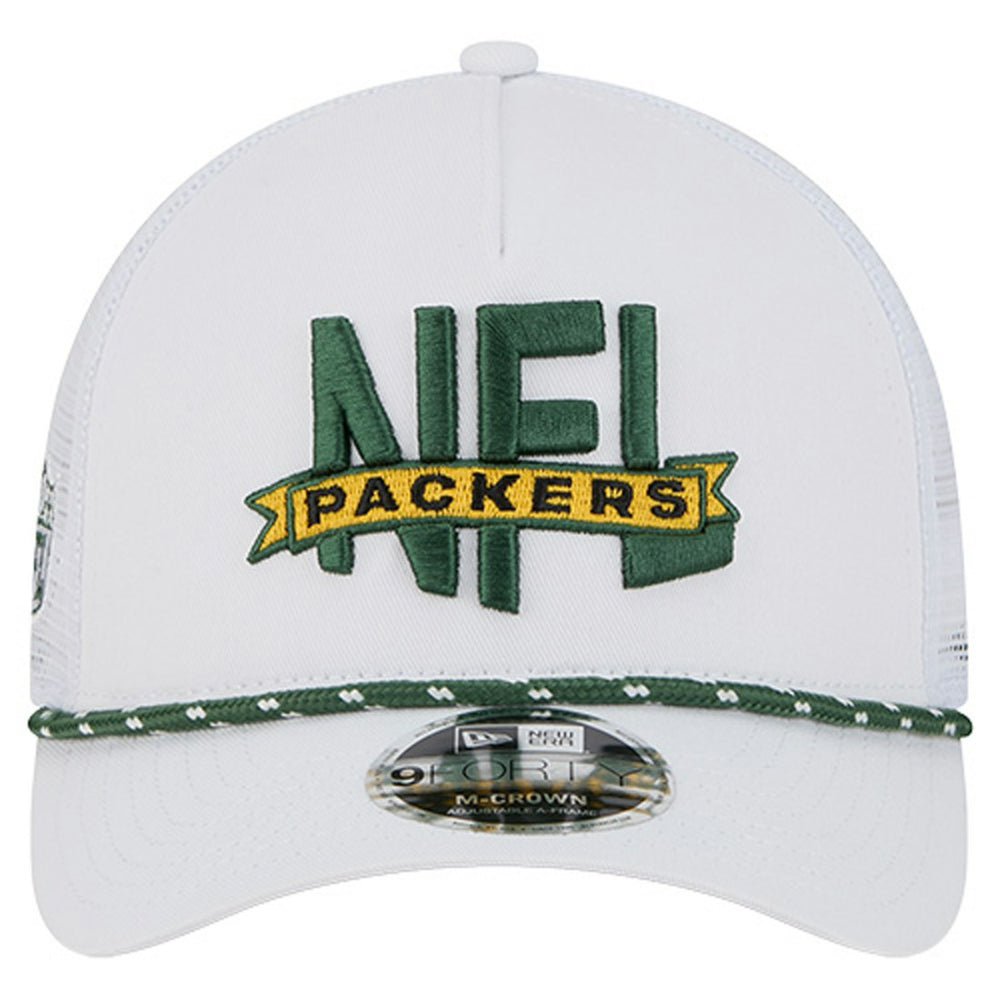 Green Bay Packers New Era NFL 9FORTY A-Frame M-Crown Adjustable Trucker Hat