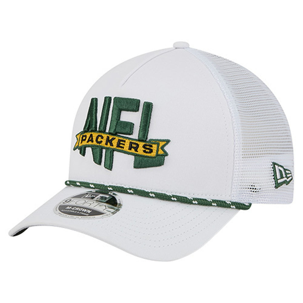 Green Bay Packers New Era NFL 9FORTY A-Frame M-Crown Adjustable Trucker Hat