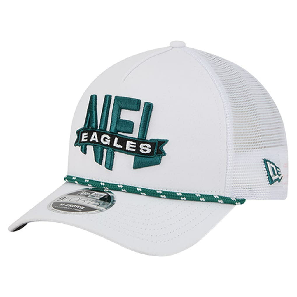 Philadelphia Eagles New Era NFL 9FORTY A-Frame M-Crown Adjustable Trucker Hat
