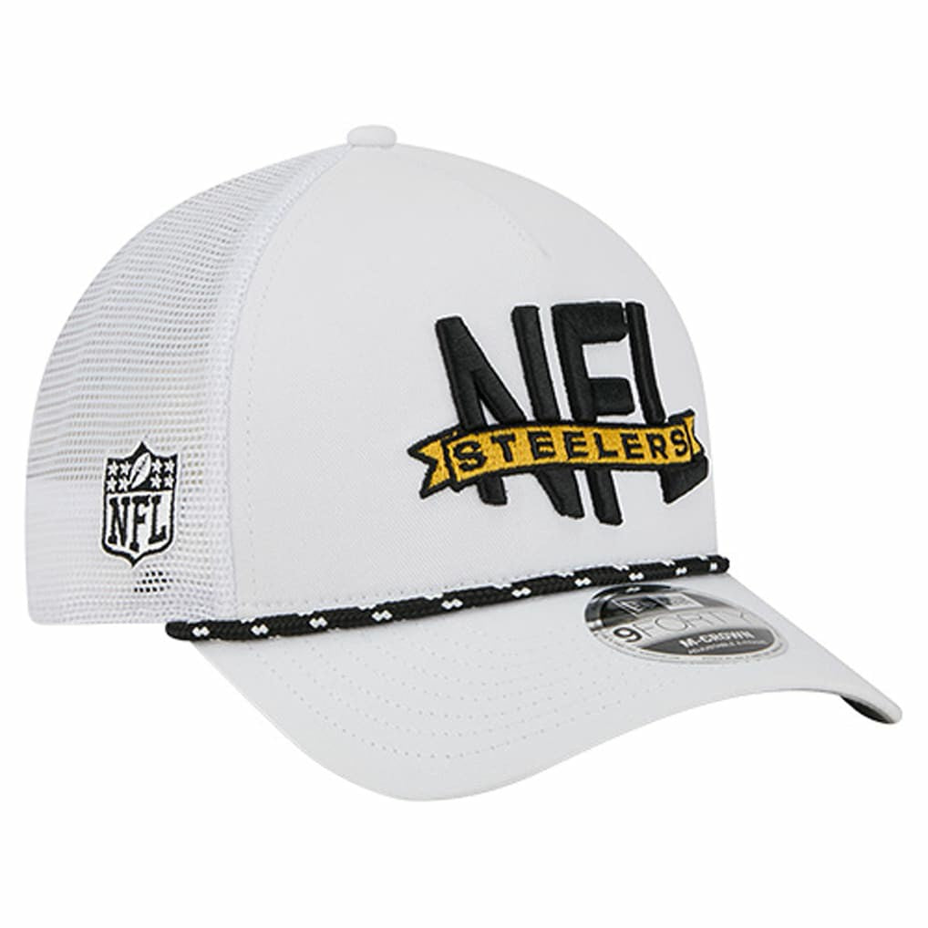 Pittsburgh Steelers New Era NFL 9FORTY A-Frame M-Crown Adjustable Trucker Hat