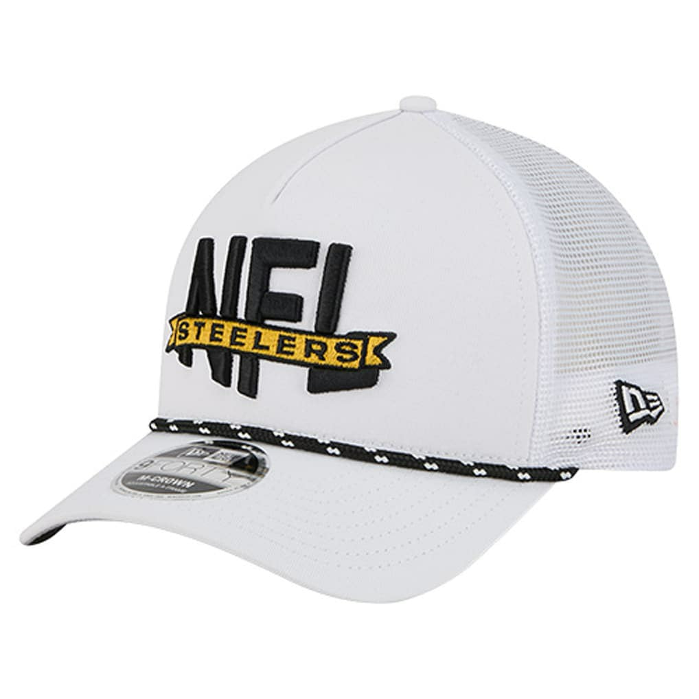 Pittsburgh Steelers New Era NFL 9FORTY A-Frame M-Crown Adjustable Trucker Hat