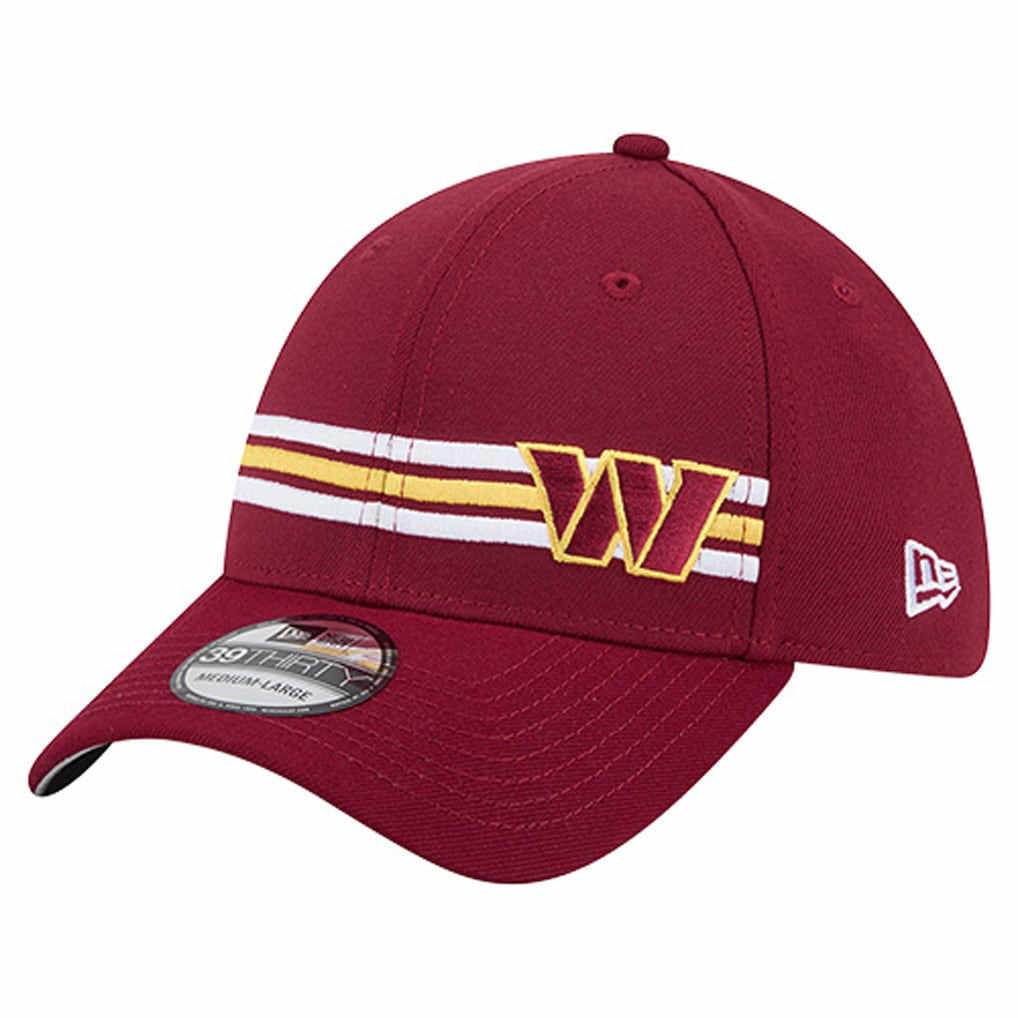 Washington Commanders New Era Stripes 39THIRTY Flex Hat