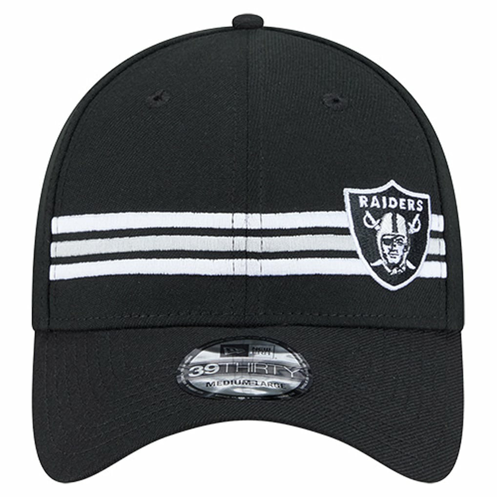 Las Vegas Raiders New Era Stripes 39THIRTY Flex Hat
