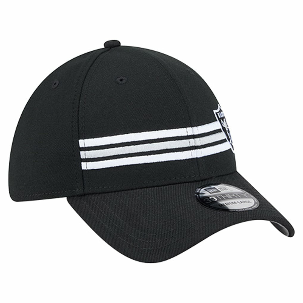 Las Vegas Raiders New Era Stripes 39THIRTY Flex Hat