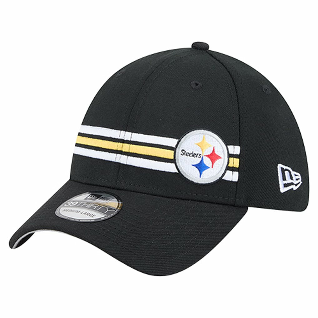 Pittsburgh Steelers New Era Stripes 39THIRTY Flex Hat