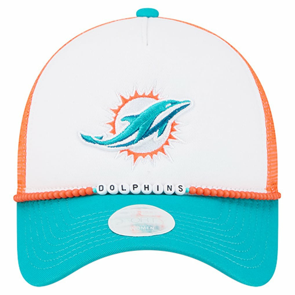 Miami Dolphins New Era Women's Friendship Bracelet 9FORTY Adjustable Hat