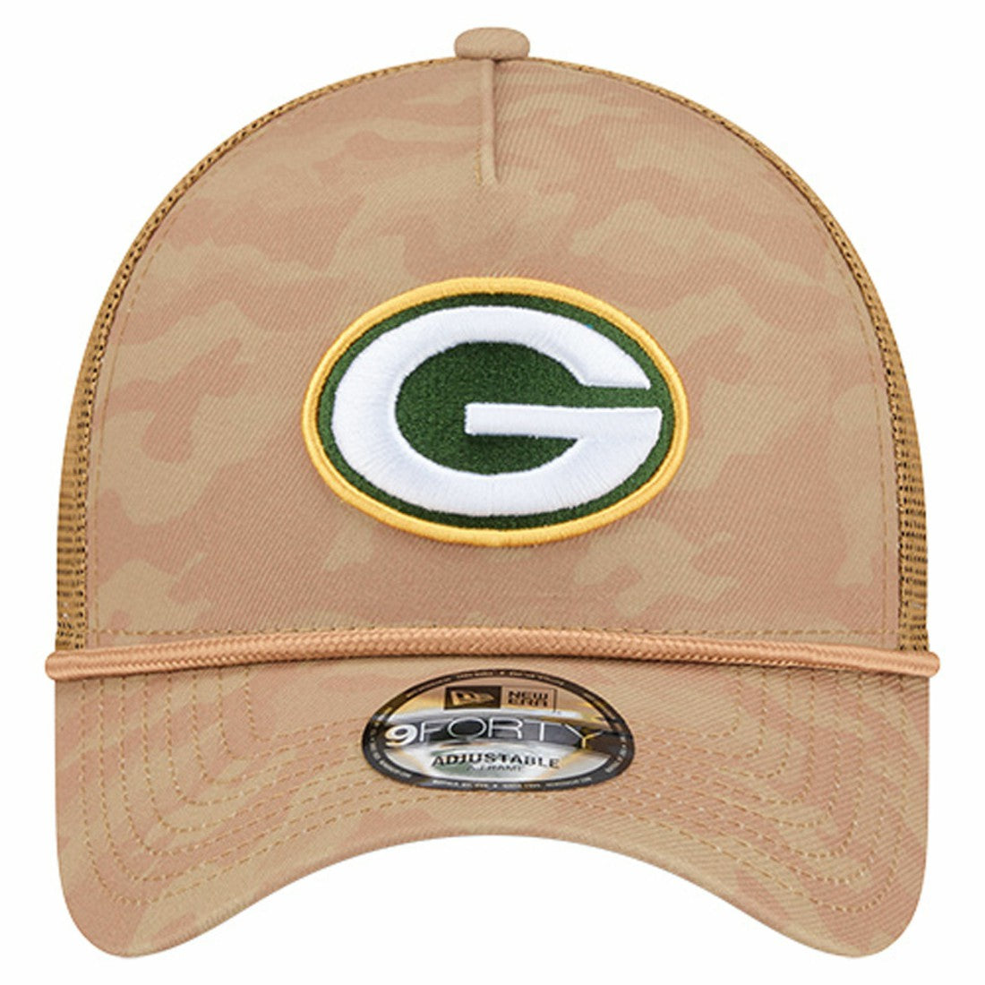 Green Bay Packers New Era Wheat Camo 9FORTY Adjustable Hat