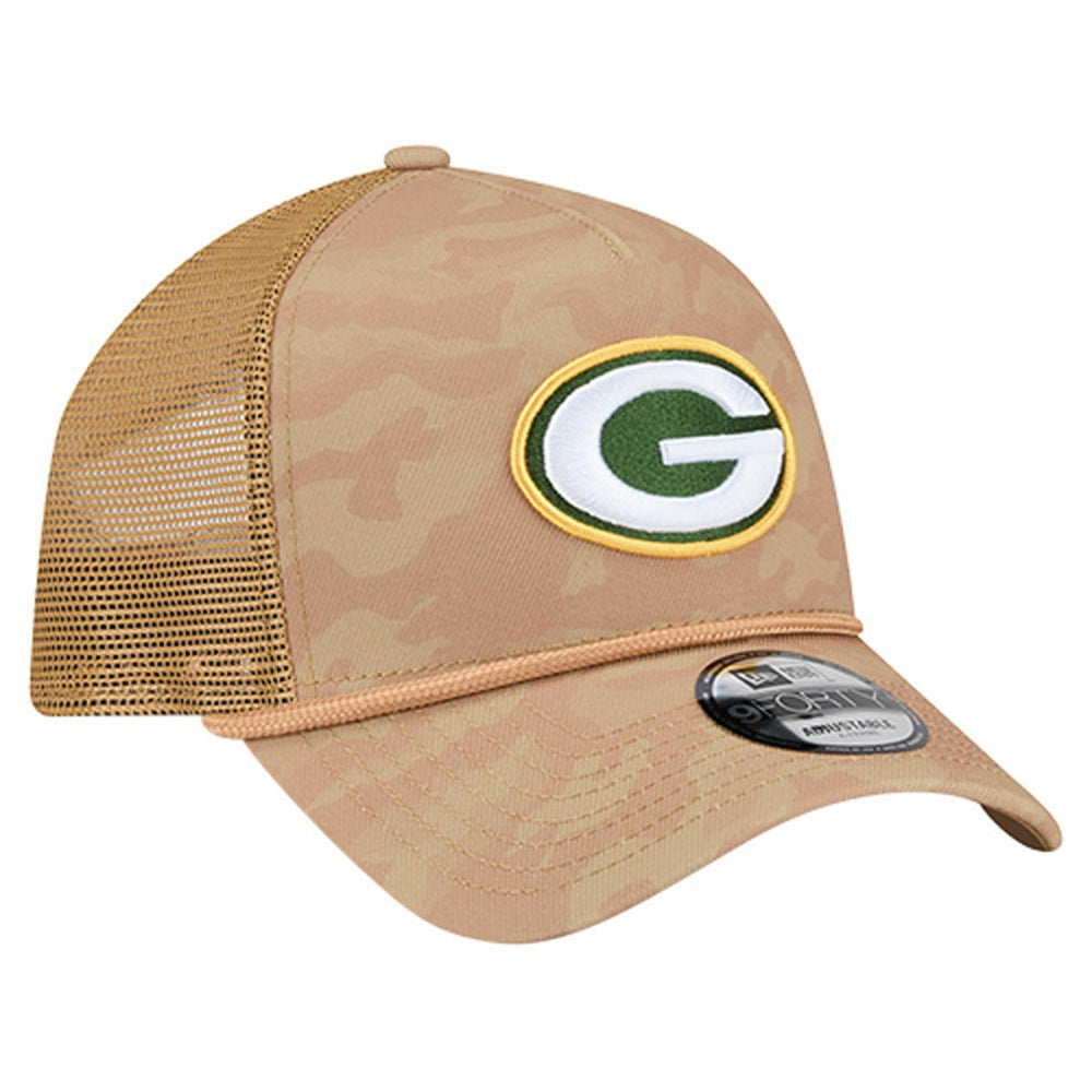 Green Bay Packers New Era Wheat Camo 9FORTY Adjustable Hat
