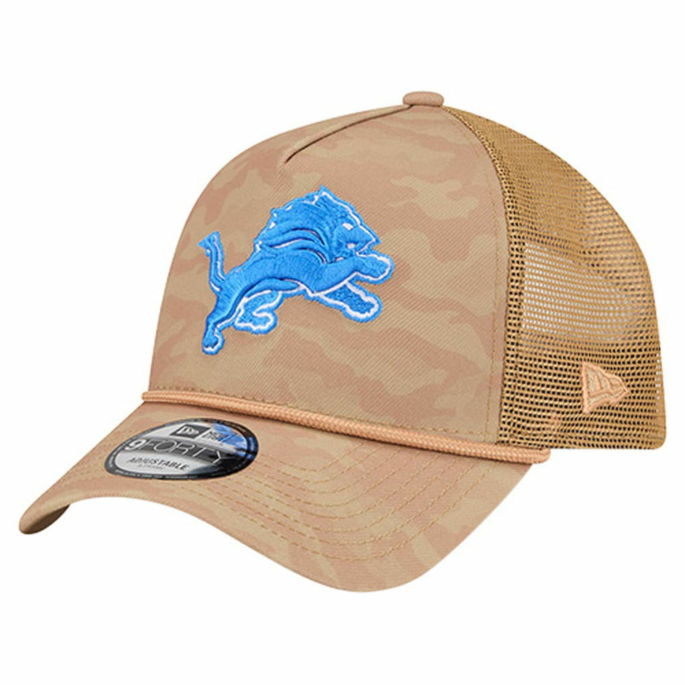 Detroit Lions New Era Wheat Camo 9FORTY Adjustable Hat