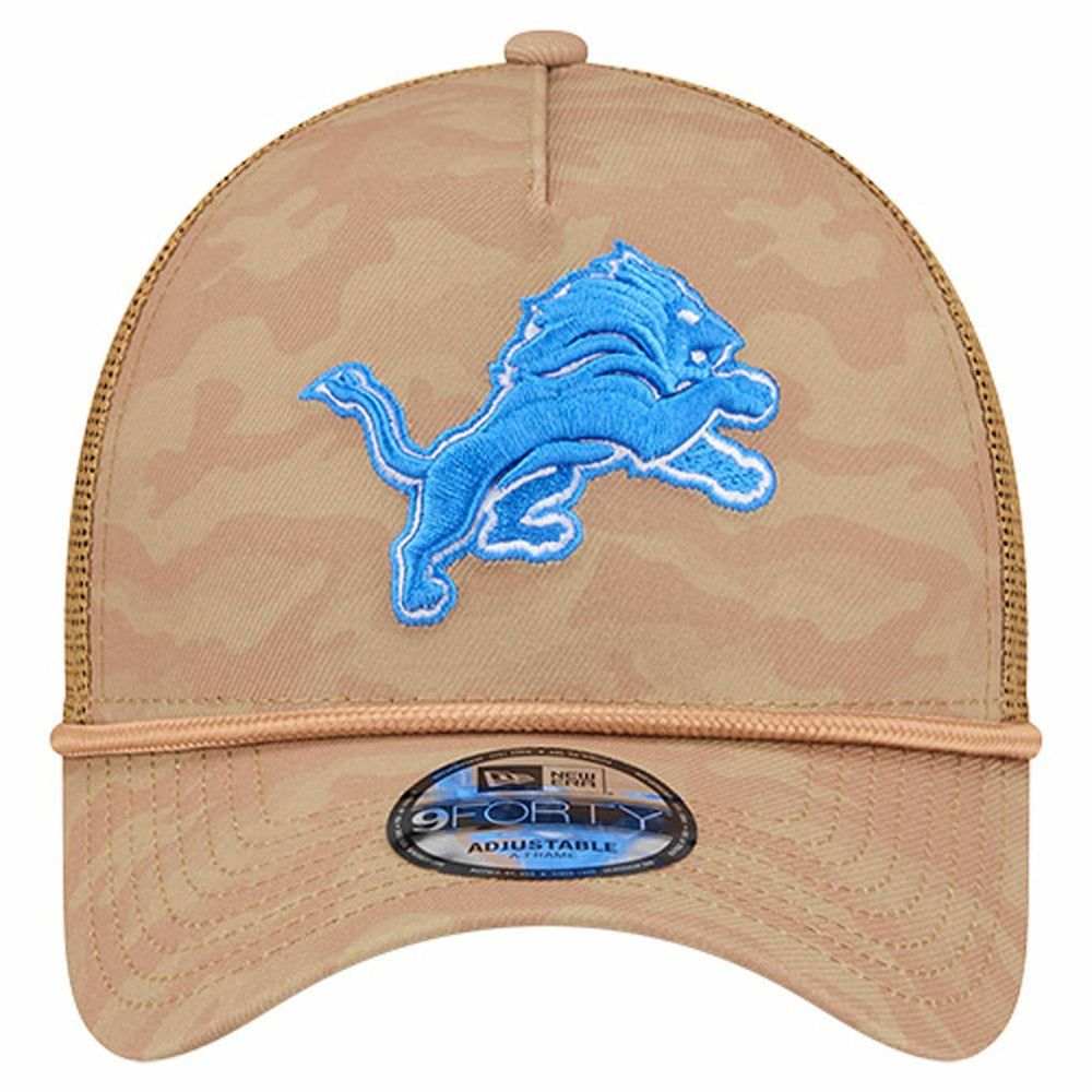 Detroit Lions New Era Wheat Camo 9FORTY Adjustable Hat