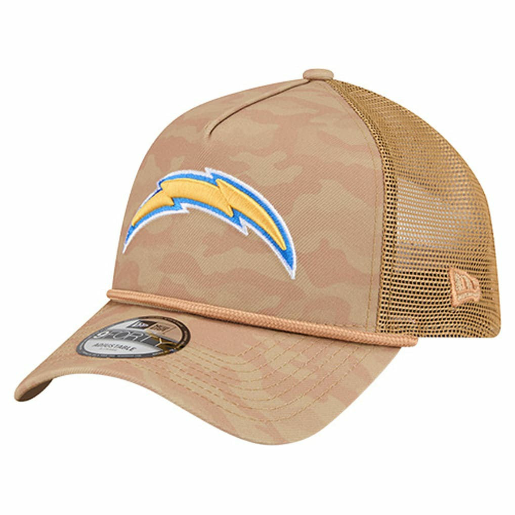 Los Angeles Chargers New Era Wheat Camo 9FORTY Adjustable Hat